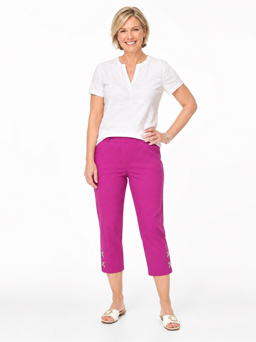 Talbots Pink Cropped Pants Size 10